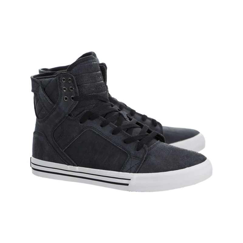 Cano Alto Supra SkyTop Feminino Pretas | POHQW7326