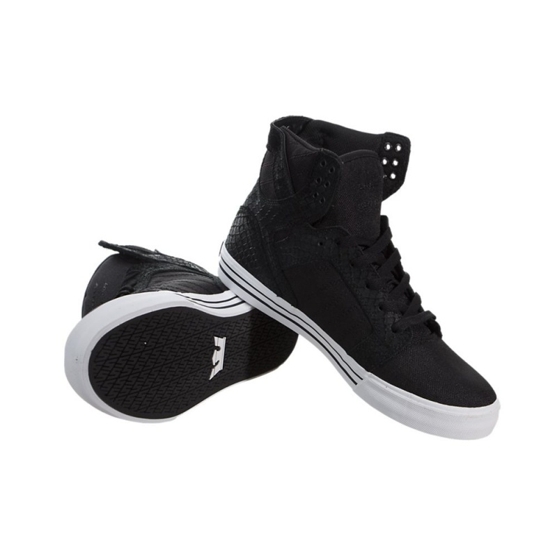 Cano Alto Supra SkyTop Feminino Pretas | OCLXT7160