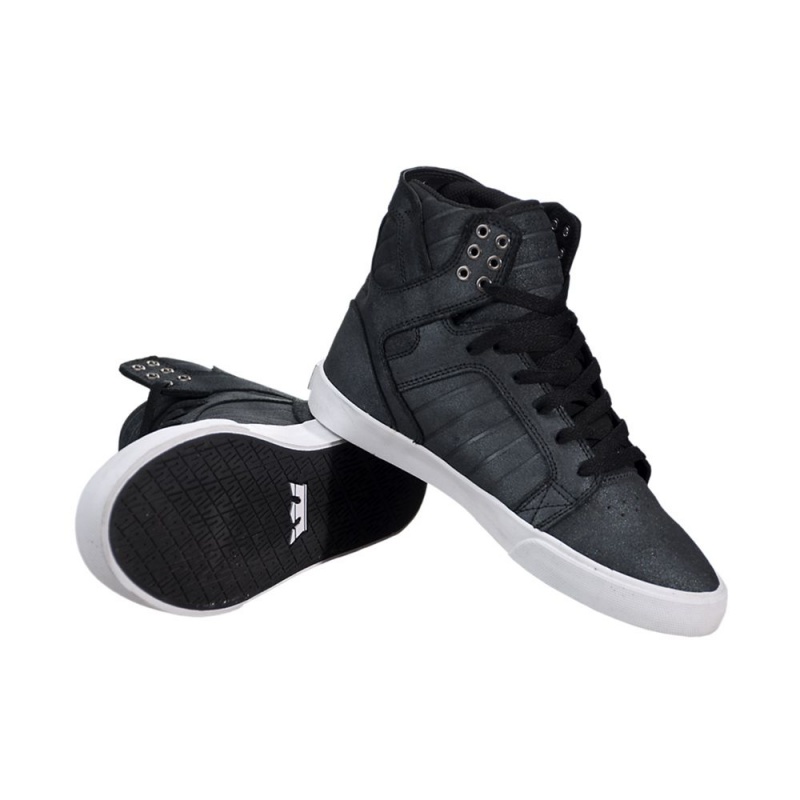 Cano Alto Supra SkyTop Feminino Pretas | WAXLI3042