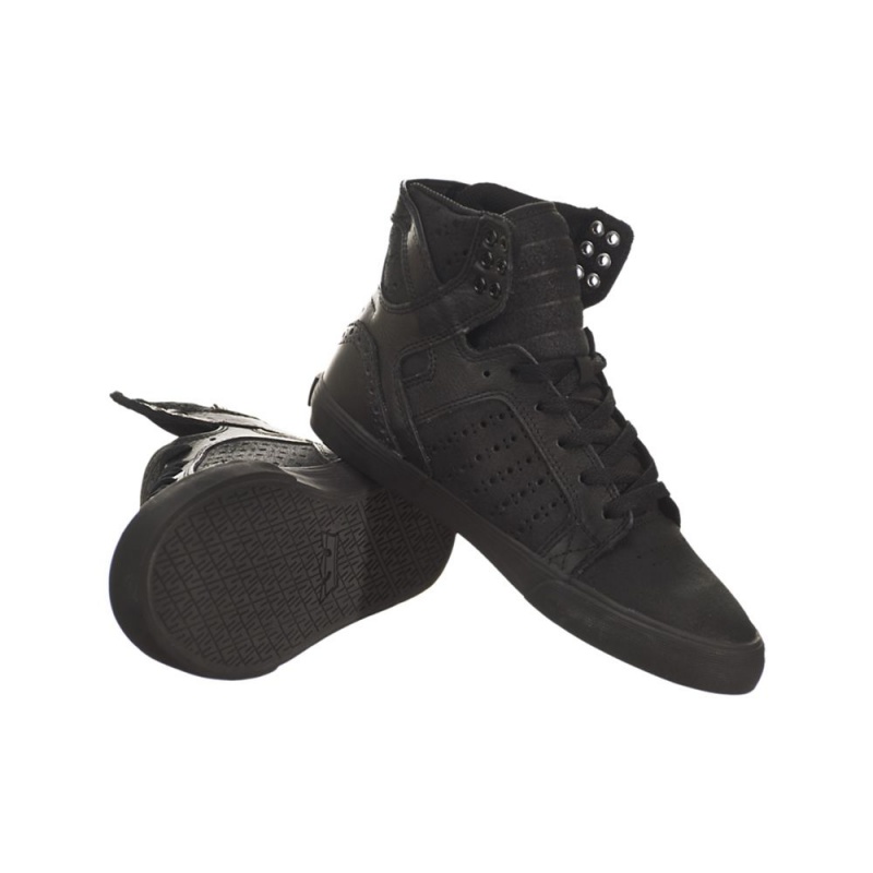 Cano Alto Supra SkyTop Feminino Pretas | YQESW5967