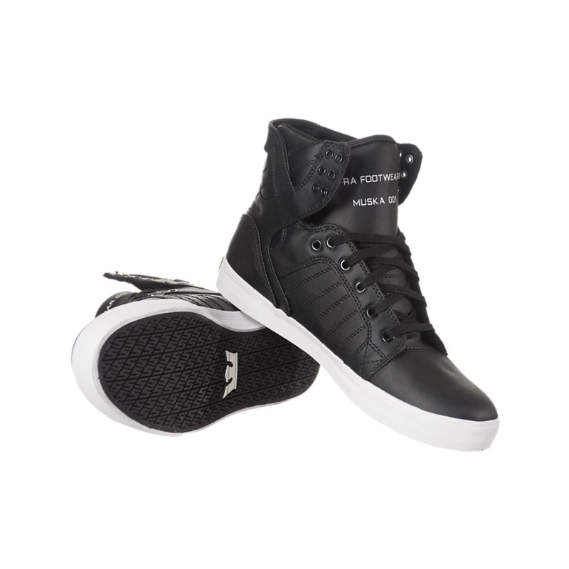 Cano Alto Supra SkyTop Feminino Pretas | LDOHF9307