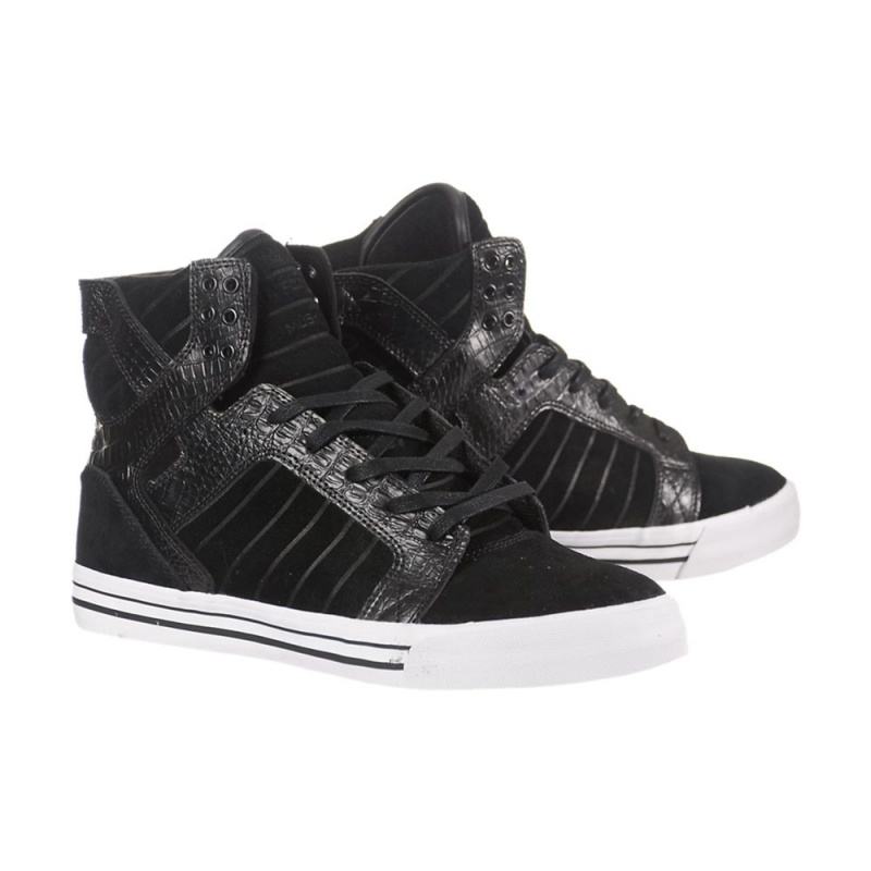 Cano Alto Supra SkyTop Feminino Pretas | OHQND6134