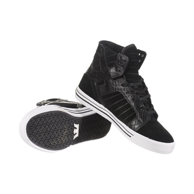 Cano Alto Supra SkyTop Feminino Pretas | OHQND6134