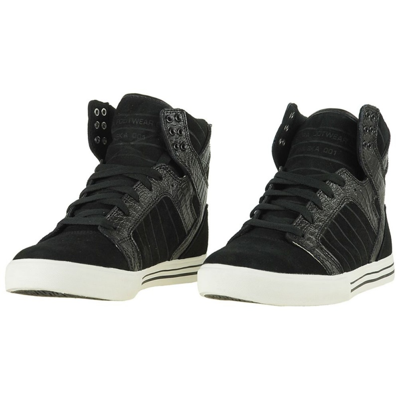 Cano Alto Supra SkyTop Feminino Pretas | WHCKI1340