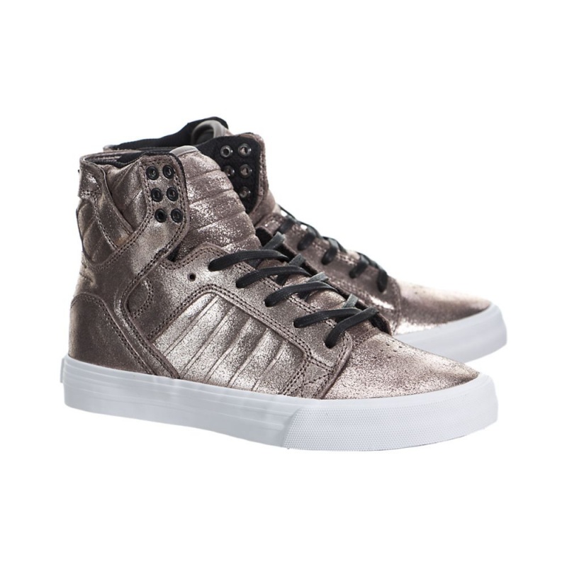 Cano Alto Supra SkyTop Feminino Rosa Douradas | FHWUZ3762