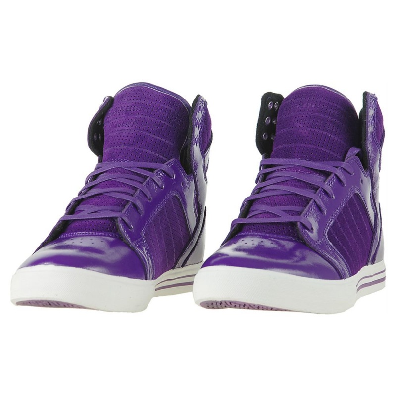 Cano Alto Supra SkyTop Feminino Roxo | XNOHW9183