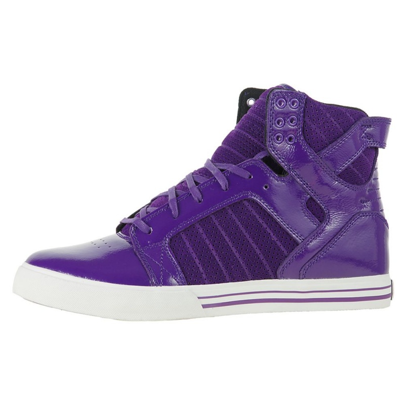 Cano Alto Supra SkyTop Feminino Roxo | XNOHW9183