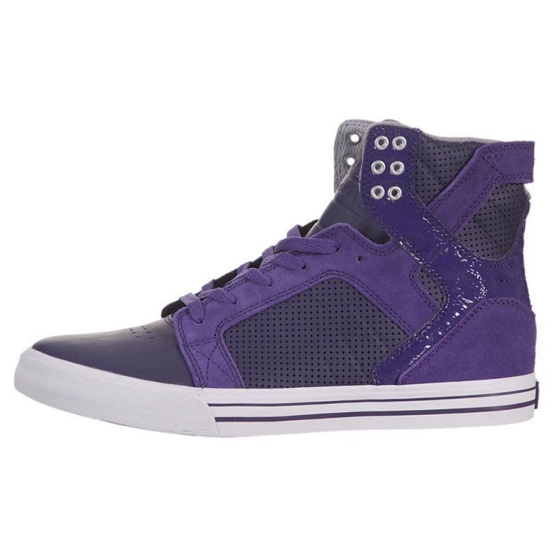 Cano Alto Supra SkyTop Feminino Roxo | XZFRJ8907