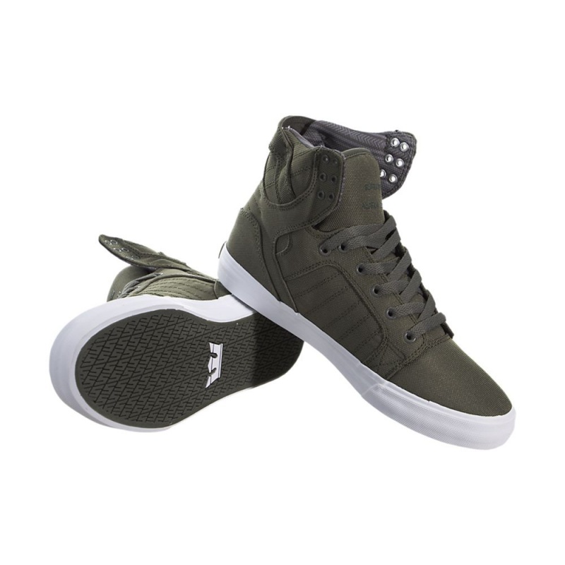 Cano Alto Supra SkyTop Feminino Verdes | CQBDO9380