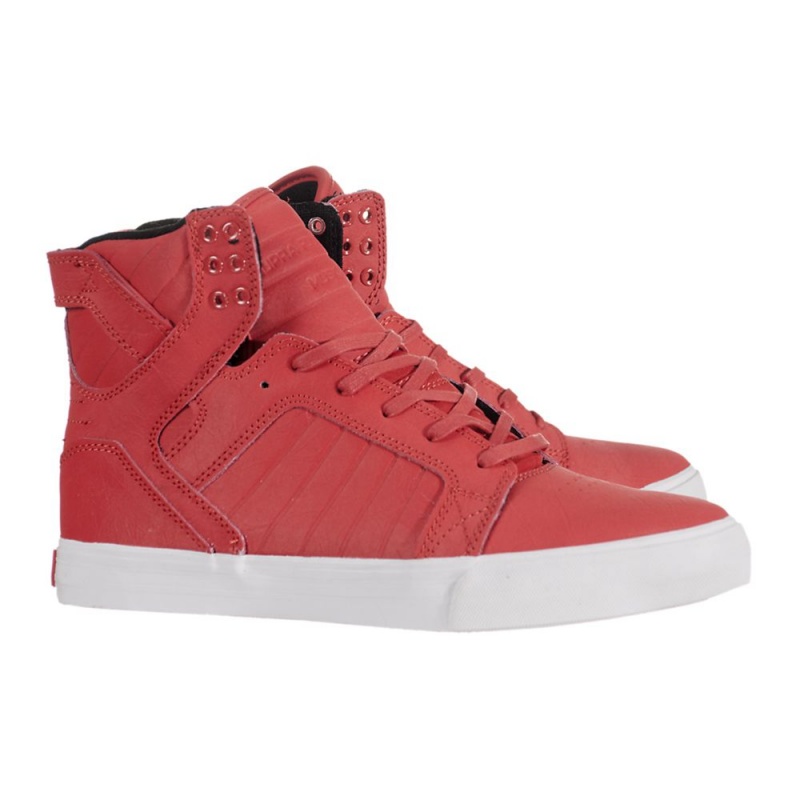 Cano Alto Supra SkyTop Feminino Vermelhas | GTMSH7839