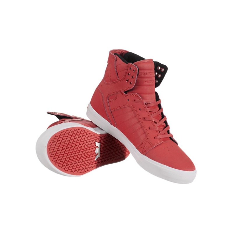 Cano Alto Supra SkyTop Feminino Vermelhas | GTMSH7839