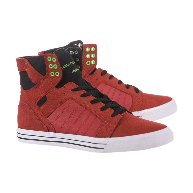 Cano Alto Supra SkyTop Feminino Vermelhas | ZXNCI9738