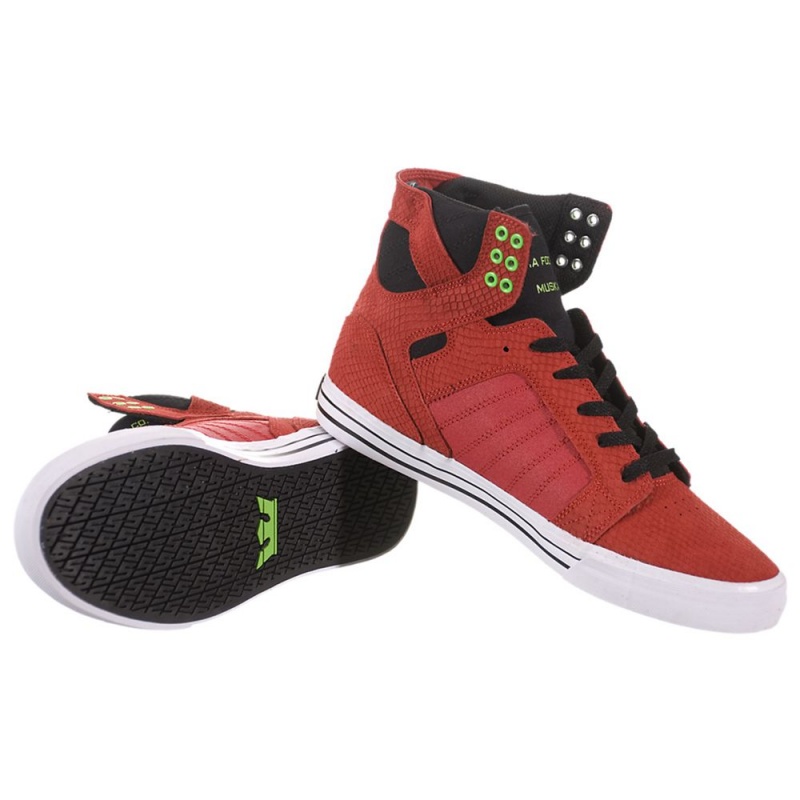 Cano Alto Supra SkyTop Feminino Vermelhas | ZXNCI9738