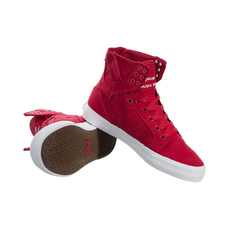 Cano Alto Supra SkyTop Feminino Vermelhas | TKCRG6702