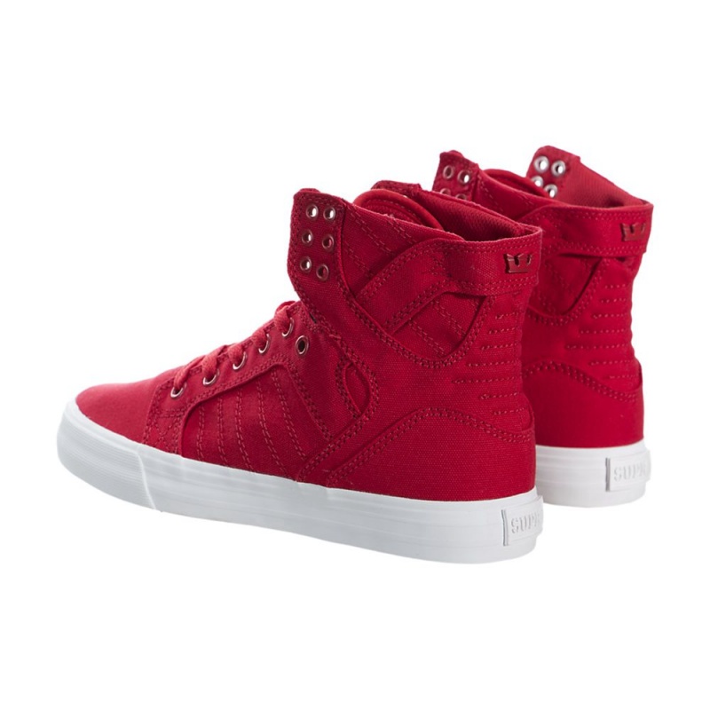 Cano Alto Supra SkyTop Feminino Vermelhas | TKCRG6702