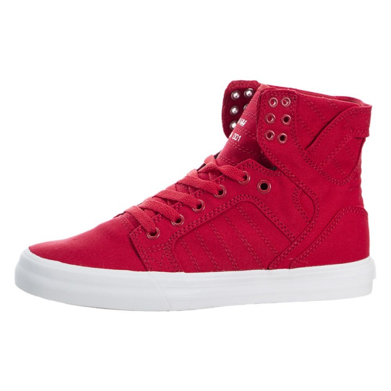 Cano Alto Supra SkyTop Feminino Vermelhas | TKCRG6702