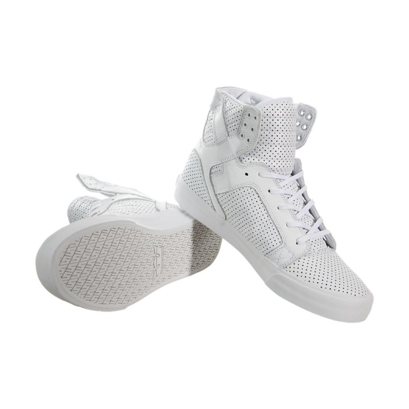 Cano Alto Supra SkyTop HF Feminino Branco | YVNCM3876