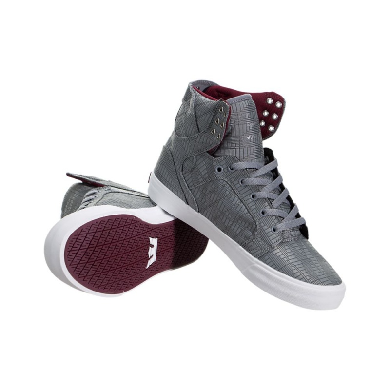 Cano Alto Supra SkyTop HF Feminino Cinzentas | VMCAL9236