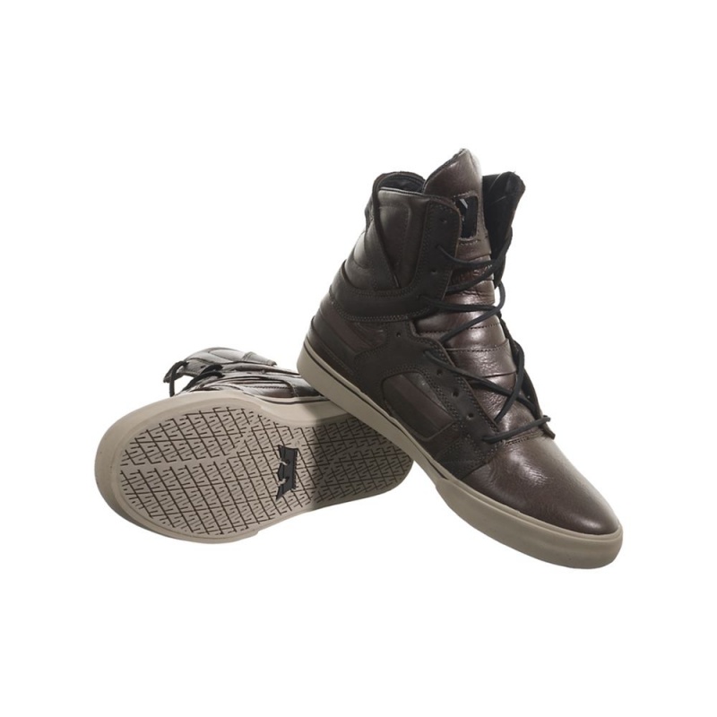 Cano Alto Supra SkyTop II Feminino Marrom | QLWOD3146