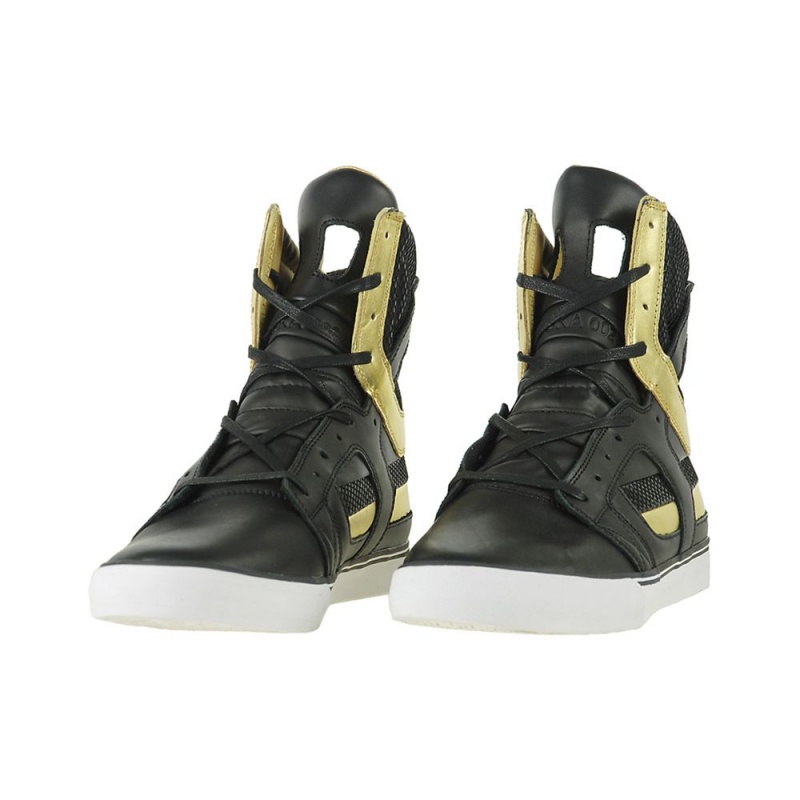 Cano Alto Supra SkyTop II Feminino Pretas Douradas | OTVRW2103