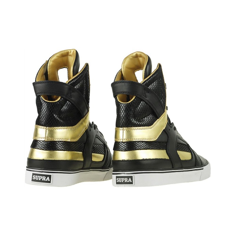 Cano Alto Supra SkyTop II Feminino Pretas Douradas | OTVRW2103