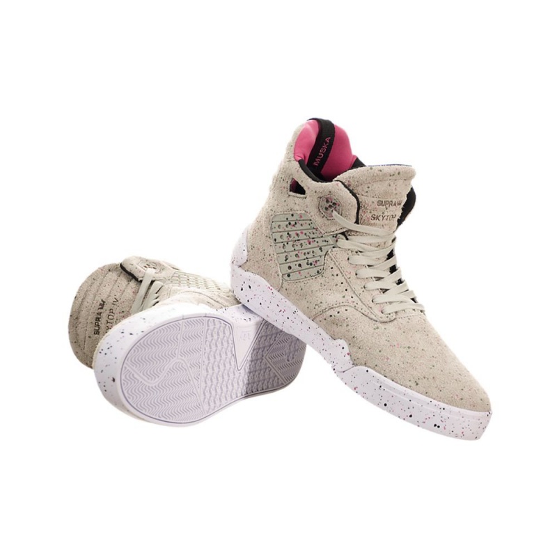 Cano Alto Supra SkyTop IV Feminino Caqui | CLXQR6325