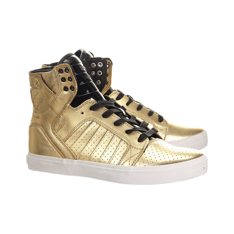 Cano Alto Supra SkyTop LS Feminino Douradas | VGUPQ2318