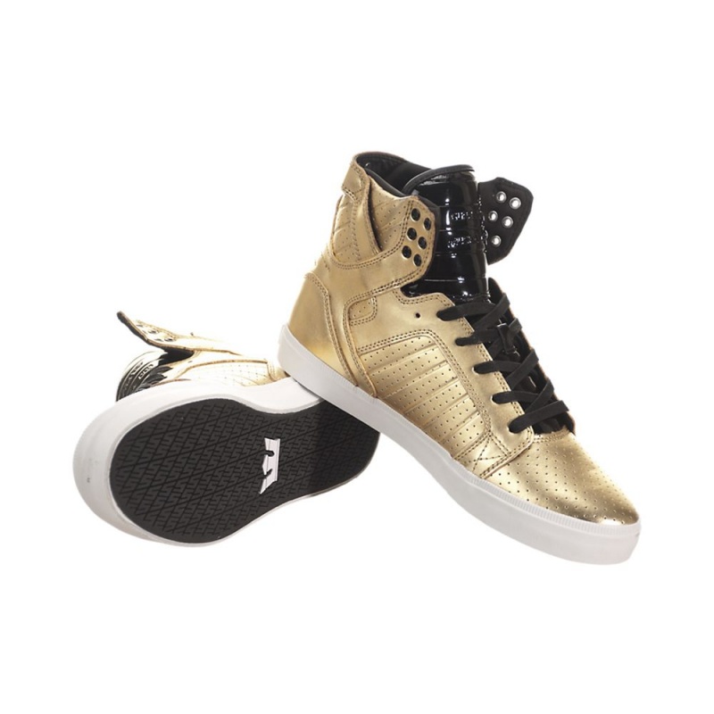 Cano Alto Supra SkyTop LS Feminino Douradas | VGUPQ2318