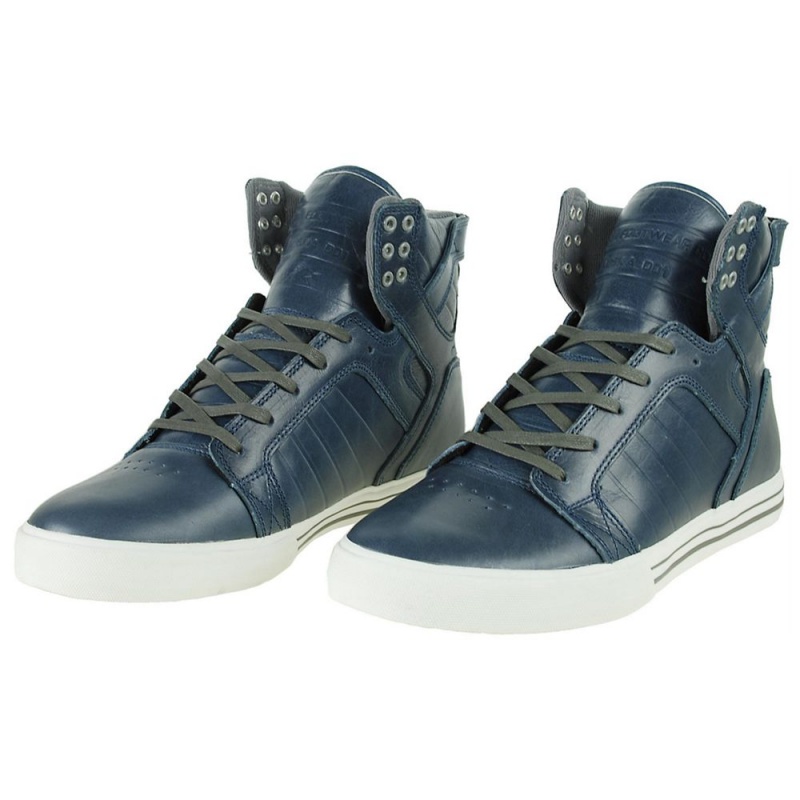 Cano Alto Supra SkyTop Masculino Azuis | MHFKN9056