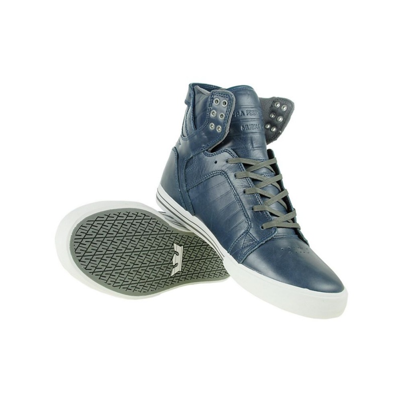 Cano Alto Supra SkyTop Masculino Azuis | MHFKN9056