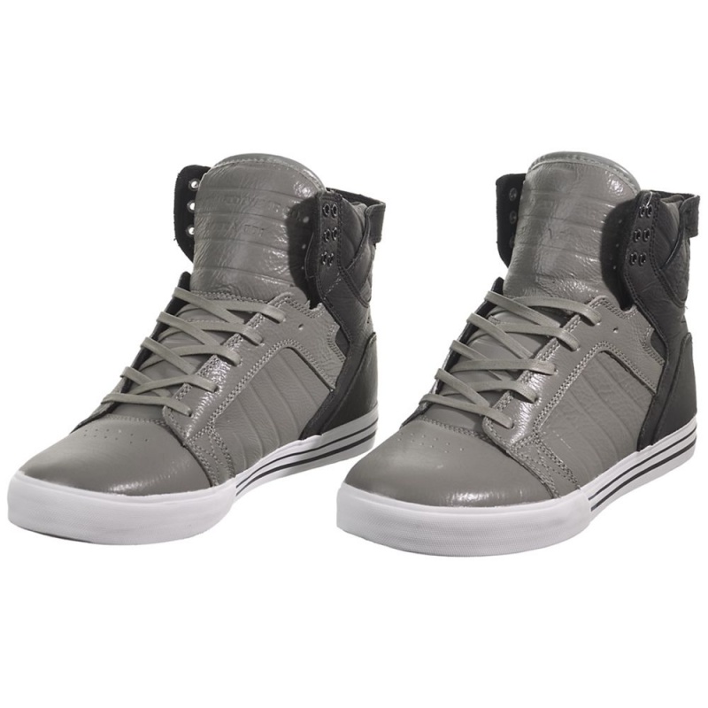 Cano Alto Supra SkyTop Masculino Cinzentas Pretas | GMKRQ7360