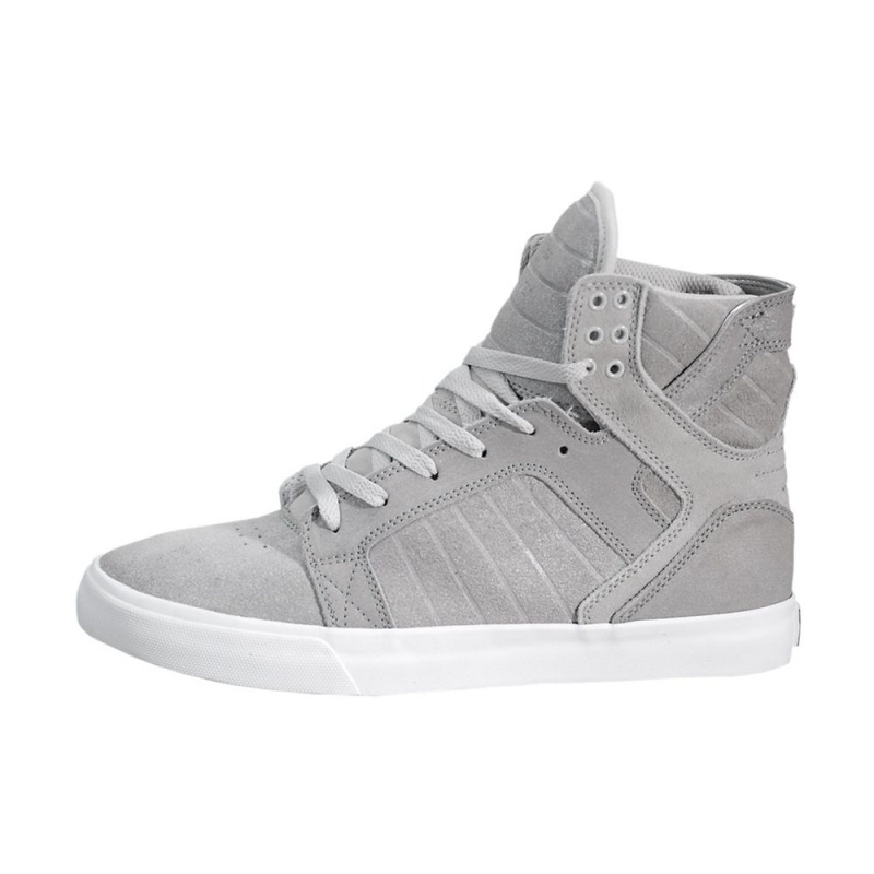 Cano Alto Supra SkyTop Masculino Cinzentas | SYHJA3947