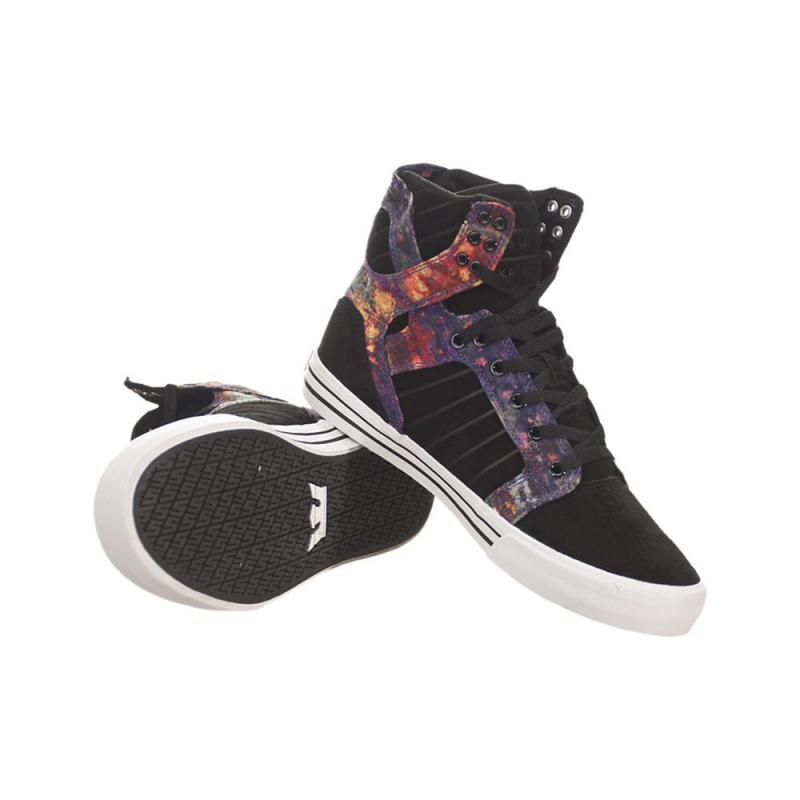 Cano Alto Supra SkyTop Masculino Pretas Multicoloridas | TGEQL3549