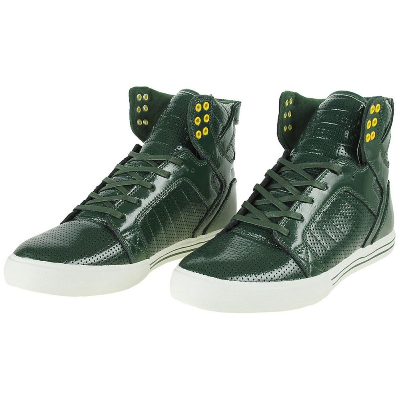 Cano Alto Supra SkyTop Masculino Verdes | EPYCH0839