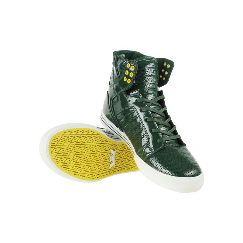 Cano Alto Supra SkyTop Masculino Verdes | EPYCH0839