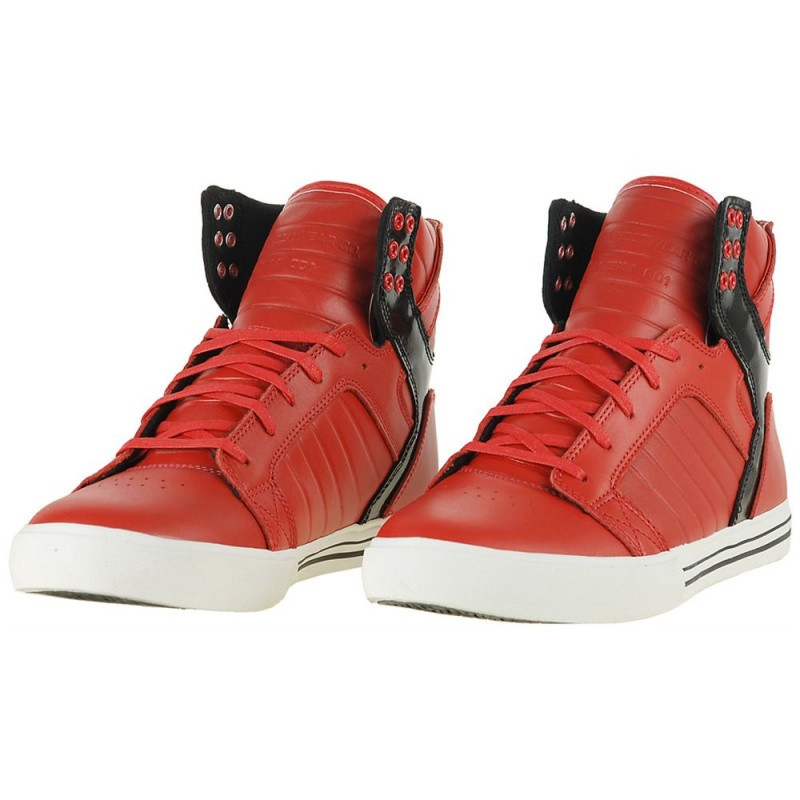 Cano Alto Supra SkyTop Masculino Vermelhas | BSEKY7241