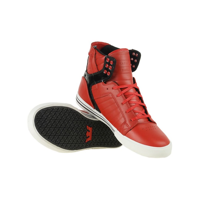 Cano Alto Supra SkyTop Masculino Vermelhas | BSEKY7241