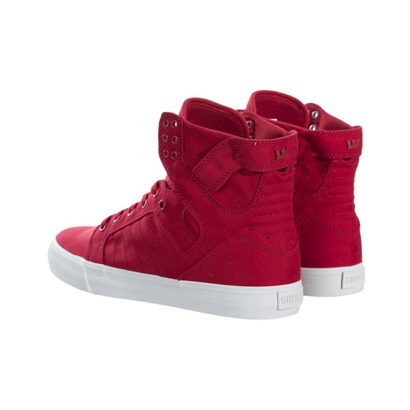 Cano Alto Supra SkyTop Masculino Vermelhas | VMIDX4827