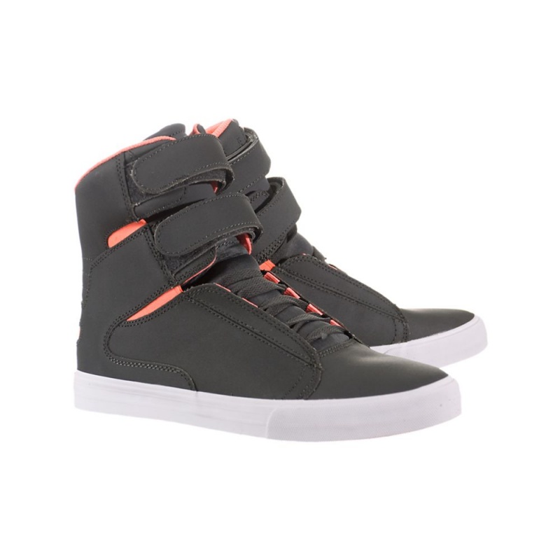 Cano Alto Supra Society Feminino Cinzentas | OZFHW8213