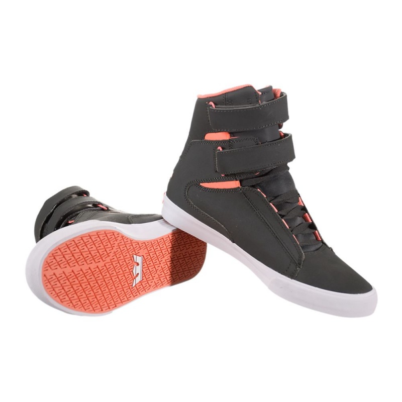 Cano Alto Supra Society Feminino Cinzentas | OZFHW8213