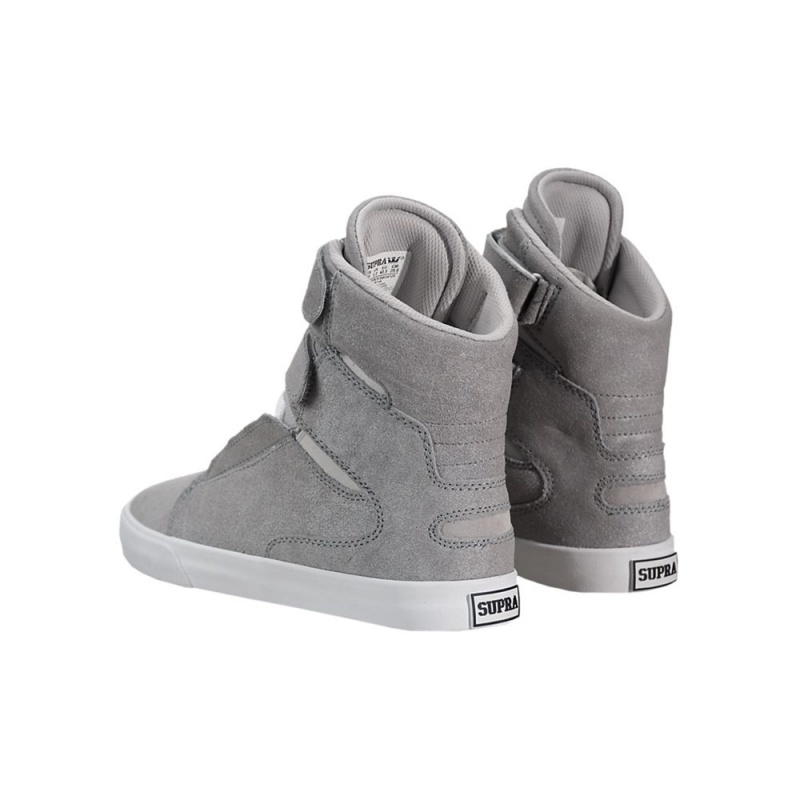 Cano Alto Supra Society II Feminino Cinzentas | HQDCU6589