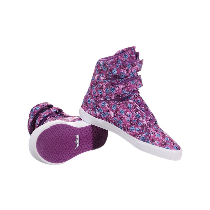 Cano Alto Supra Society II Feminino Roxo | ZIJYV3869