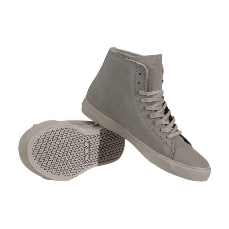 Cano Alto Supra Thunder High Feminino Cinzentas | WEXAK7348