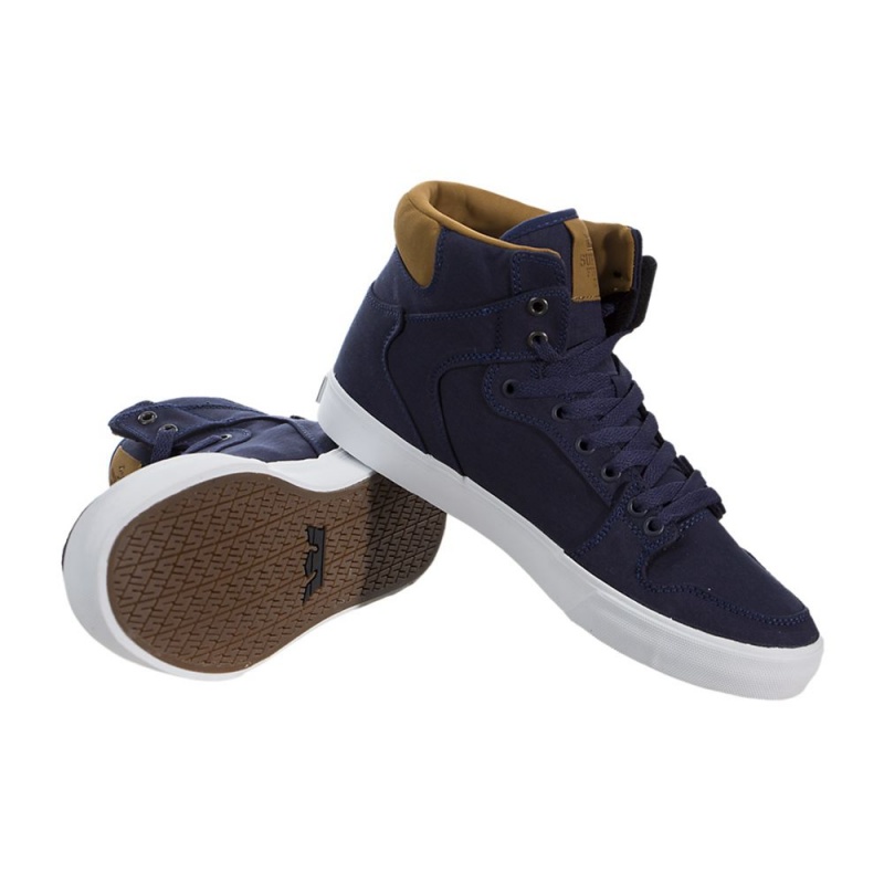 Cano Alto Supra Vaider Feminino Azul Marinho | AVFKQ3715