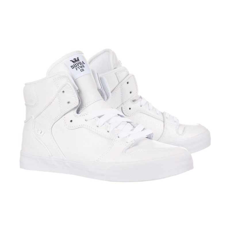 Cano Alto Supra Vaider Feminino Branco | EATLI9234