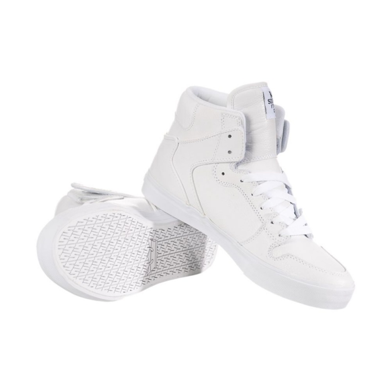 Cano Alto Supra Vaider Feminino Branco | EATLI9234