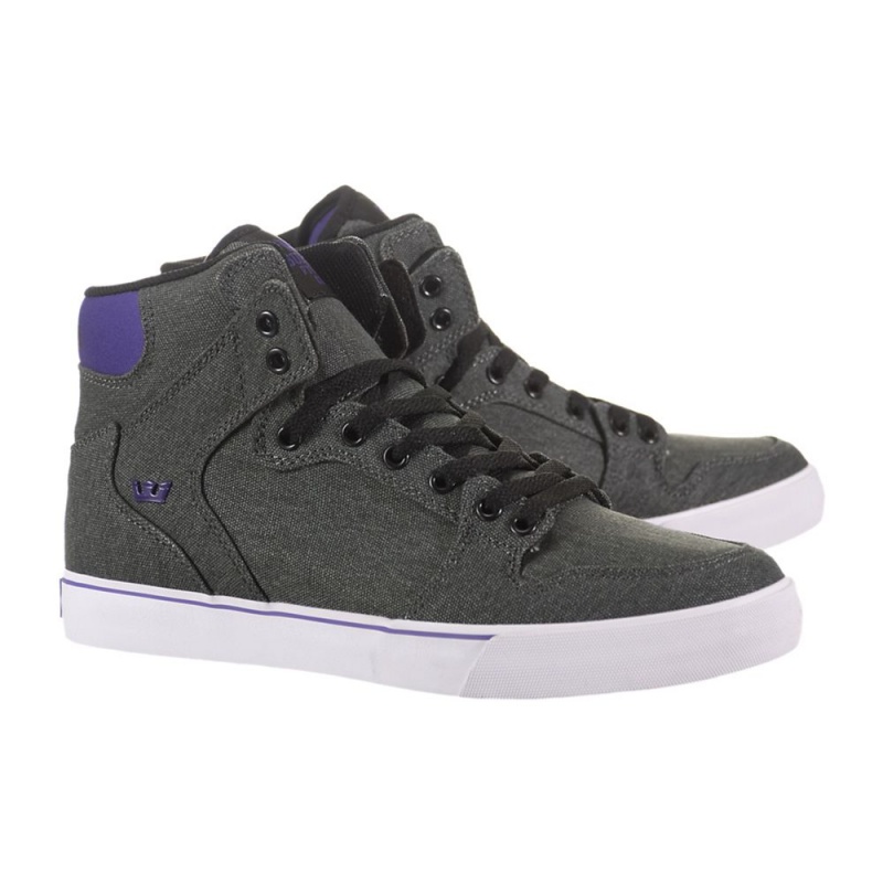 Cano Alto Supra Vaider Feminino Cinzentas Roxo | ZCXRJ4571