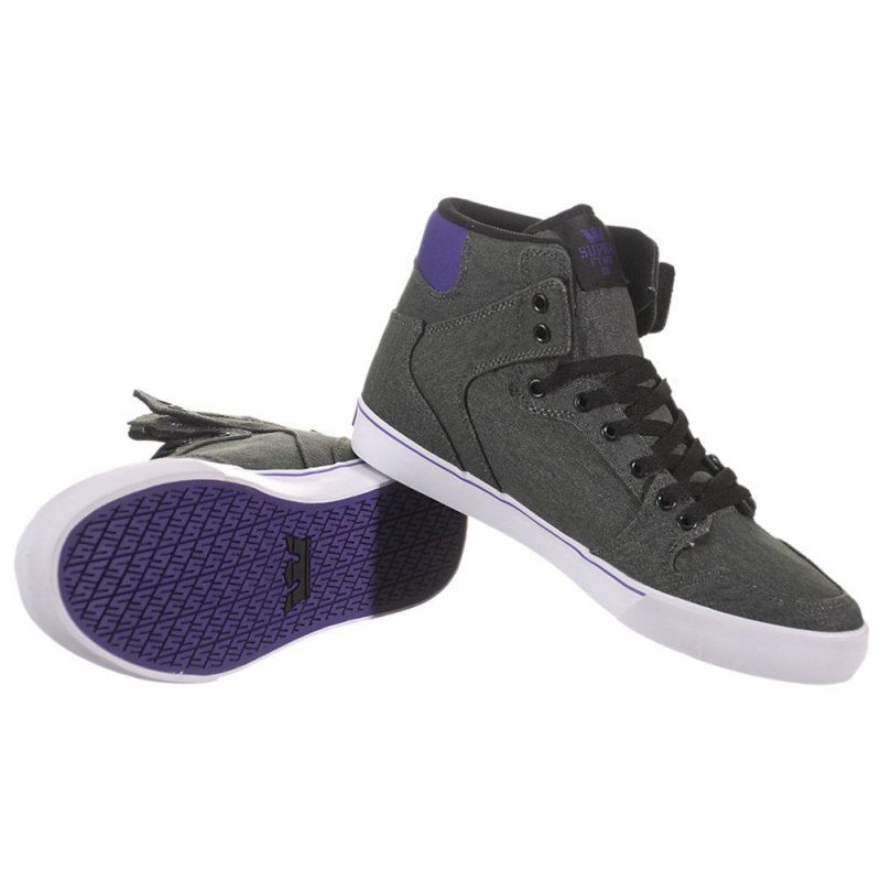 Cano Alto Supra Vaider Feminino Cinzentas Roxo | ZCXRJ4571