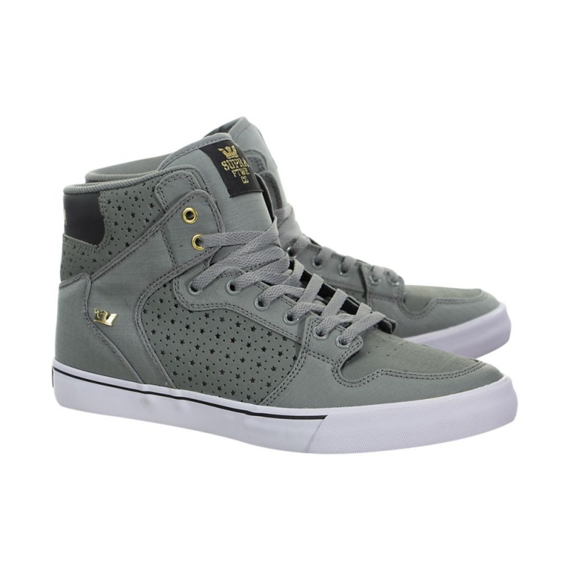 Cano Alto Supra Vaider Feminino Cinzentas Pretas | BPETX8360