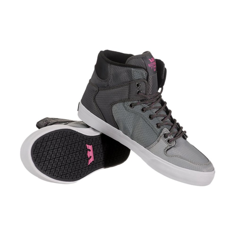 Cano Alto Supra Vaider Feminino Cinzentas Pretas | LHBZJ0978